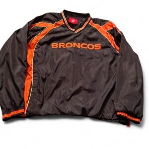 Vintage Denver Broncos Jacket Mens XXL Navy NFL Football Windbreaker
